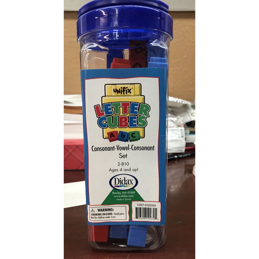 NEW set of Didax Educational Resources Unifix Letter Cubes Homeschool